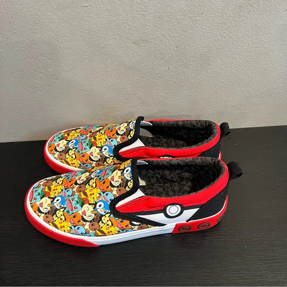 NEW Pokemon Ground UP Slip On Canvas Sneaker Shoes Unisex Youth Size 5 Pikachu